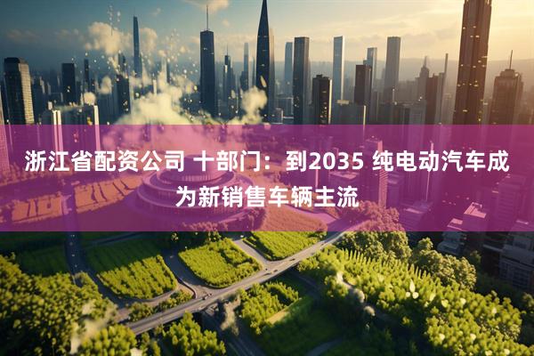 浙江省配资公司 十部门：到2035 纯电动汽车成为新销售车辆主流