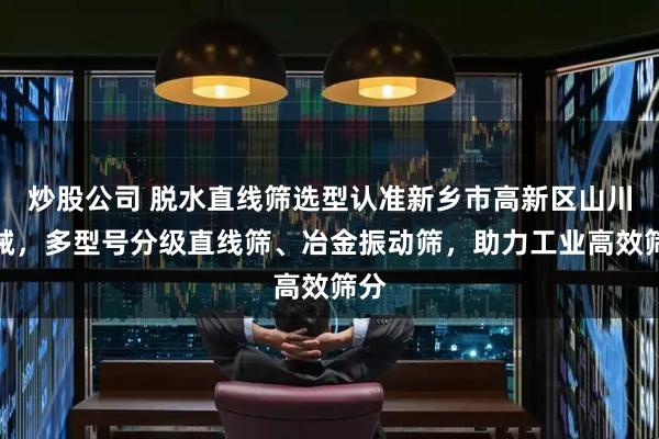 炒股公司 脱水直线筛选型认准新乡市高新区山川机械，多型号分级直线筛、冶金振动筛，助力工业高效筛分